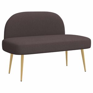vidaXL Oblazinjena klop z naslonom Temno rjava 110 x 60 x 76 cm