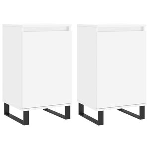 vidaXL Komoda 2 kosa bela 40x35x70 cm inženirski les