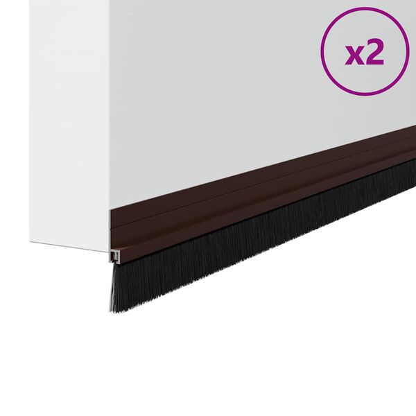 vidaXL Samolepljiva tesnila za vrata 2 pcs Rjava 100 cm