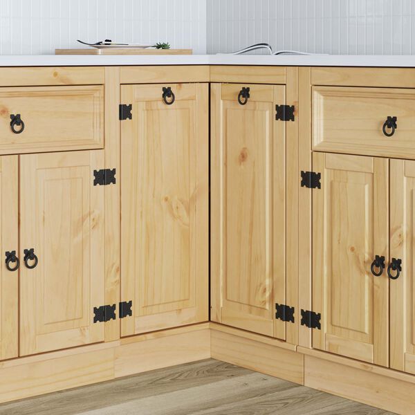 vidaXL Za omarice s polico Medena 60 x 32 x 40 cm Masivno borovo les