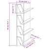 vidaXL Stenska knjižna polica 4-delna rjavi hrast 33x16x90 cm