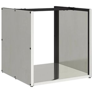 vidaXL Stojalo za drva 40x40x40 cm nerjaveče jeklo