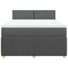 vidaXL Box spring posteljni z vzmetnico temno siv 140x190 cm blago