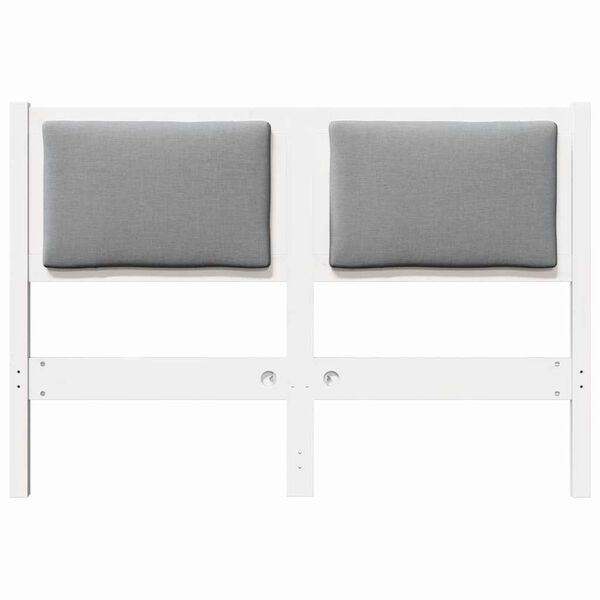 vidaXL Vzglavje Drugo Bela 135 cm Trdna borovina