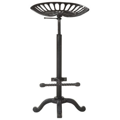 vidaXL Barski stolček črno lito železo