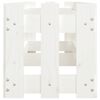 vidaXL Vrtna visoka greda z ograjico bela 200x30x30 cm trdna borovina