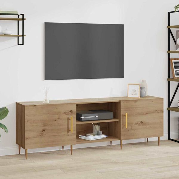 vidaXL TV omarica artisan hrast 150 x 30 x 50 cm Konstruiran les