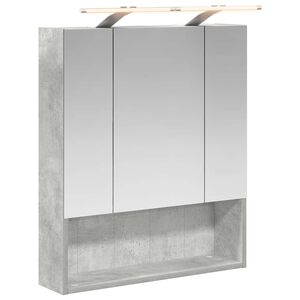 vidaXL Kopalni&scaron;ka ogledalna omara Betonsko siva 60 x 14.5 x 70 cm