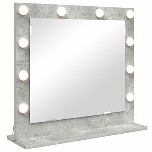 vidaXL Ogledalo za toaletno mizico Betonsko siva 60 x 55 x 18 cm