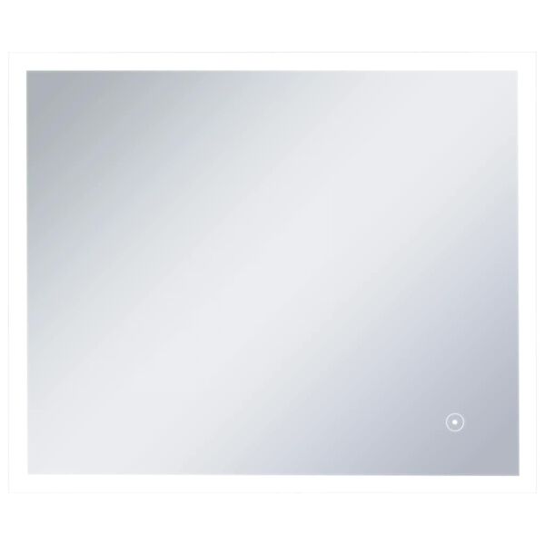 vidaXL Kopalniško LED stensko ogledalo s senzorjem na dotik 60x50 cm