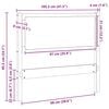 vidaXL Vzglavje Drugo Bela 100 cm Trdna borovina