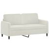 vidaXL Kavč dvosed krem 140 cm žamet