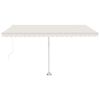 vidaXL Prostostoječa ročno zložljiva tenda 450x300 cm krem
