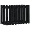 vidaXL Vrtna visoka greda z ograjico bela 100x50x70 cm trdna borovina
