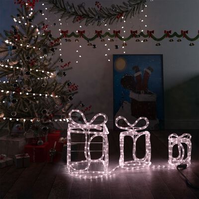 vidaXL Božična dekoracija darila s 180 LED lučkami notranje / zunanja