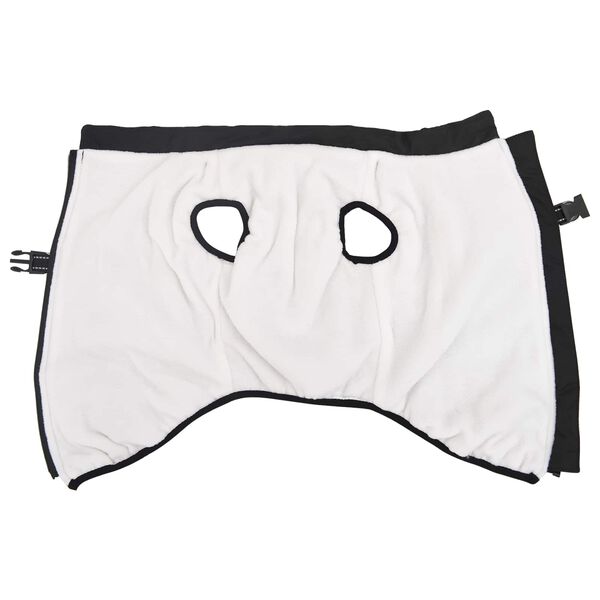 vidaXL Pasja jakna Črna L48 Flis in poliester