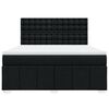 vidaXL Box spring postelja z vzmetnico črna 180x200 cm blago