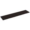 vidaXL Stenska polica temno rjava 220x50x(2-4) cm trdna hrastovina