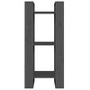 vidaXL Knjižna omara/pregrada siva 41x35x91 cm trdna borovina