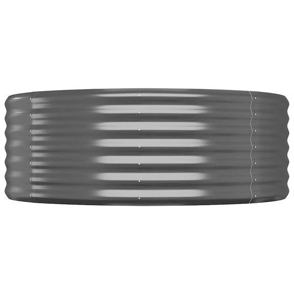 vidaXL Visoka greda iz cinkanega jekla 322x100x36 cm antracit