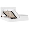 vidaXL Postelja z dodatnim prostorom za shranjevanje in vzmetnico Bela
