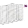 vidaXL Obokane gabion ko&scaron;are 7 kosa 300x50x200/220 cm pocinkano železo