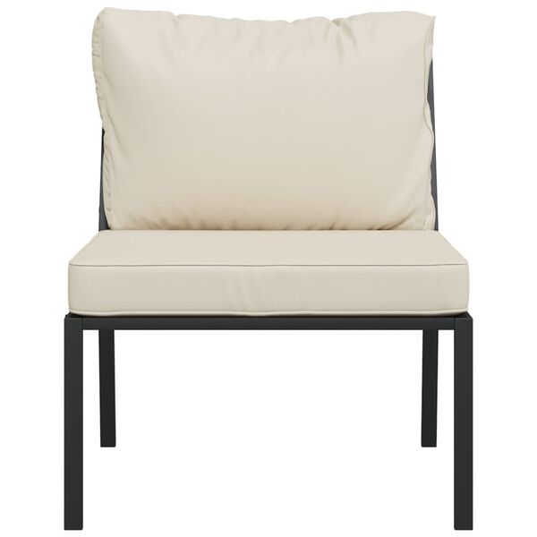 vidaXL Vrtni stoli s peščenimi blazinami 2 kosa 60x74x79 cm jeklo