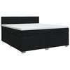 vidaXL Postelja boxspring z vzmetnico Črna 180 x 200 cm Blago
