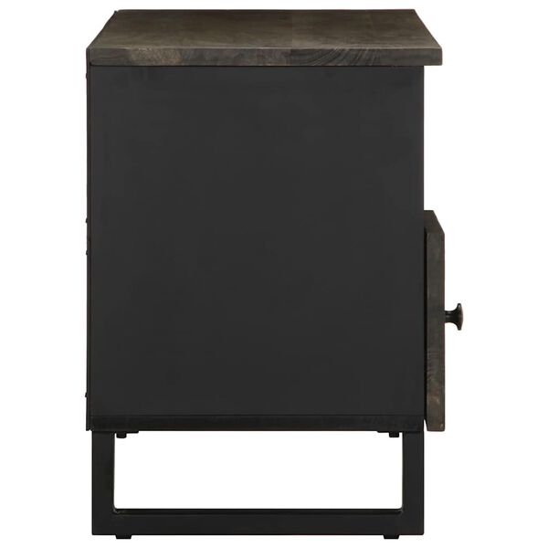 vidaXL TV omarica črna 100x33x46 cm trden mangov les