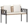 vidaXL Zunanje klopi 2 -Seater 116 x 56 x 75 cm poli ratan