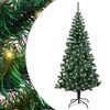 vidaXL Umjetna preddekorirana božićna jelka med 150 LED Zelena 120 cm