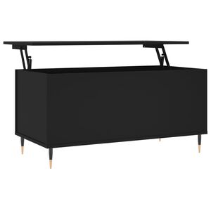 vidaXL Klubska mizica črna 90x44,5x45 cm inženirski les