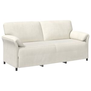 vidaXL 3-sedežna sedežna Krem 198 x 83 x 95 cm Žamet