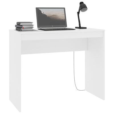 vidaXL Pisalna miza bela 90x40x72 cm inženirski les