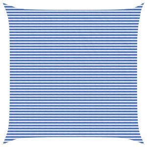 vidaXL Senčna platna Modra in bela 7 x 7 m HDPE