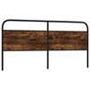 vidaXL Posteljno vzglavje dim. hrast 200 cm jeklo in inž. les