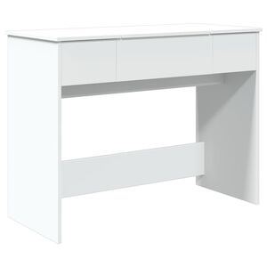 vidaXL Toaletna mizica z ogledalom bela 100x45x76 cm