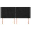vidaXL Vzglavje z u&scaron;esi črno 163x16x118/128 cm žamet