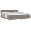 vidaXL Postelja z vzmetnico z blazino Taupe 200 x 200 cm blago