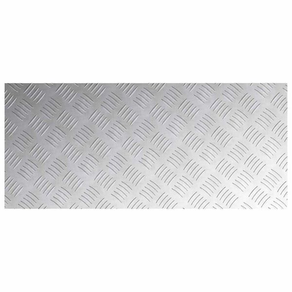 vidaXL Stopnice Pravokotna 4 pcs srebrna 90 x 40 cm Aluminij