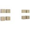 vidaXL Stenske TV omarice 8 kosov sonoma hrast 30,5x30x30 cm