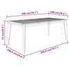 vidaXL Vrtna miza 200x100x75 cm trden akacijev les