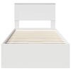 vidaXL Konstrukcija postelje Bela 90 x 200 cm Inženirsko leseno