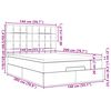 vidaXL Otomanski posteljni okvir z vzmetnico rjav 140x200 cm blago