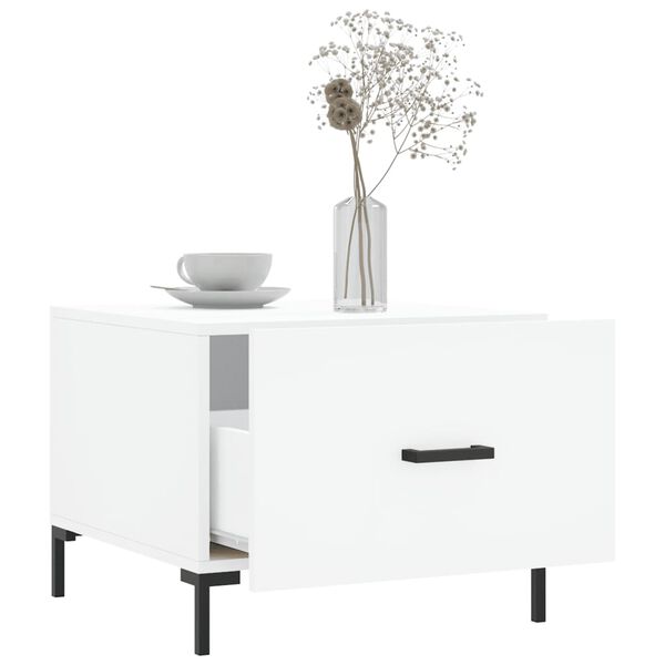 vidaXL Klubske mizice 2 kosa bele 50x50x40 cm inženirski les