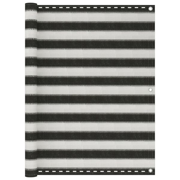 vidaXL Balkonsko platno HDPE 120x300 cm antracitno in belo