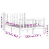 vidaXL Posteljni okvir brez vzmetnice 120x200 cm trdna borovina