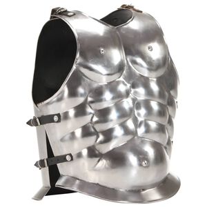 vidaXL Rimski voja&scaron;ki oklep kopija LARP srebrno jeklo