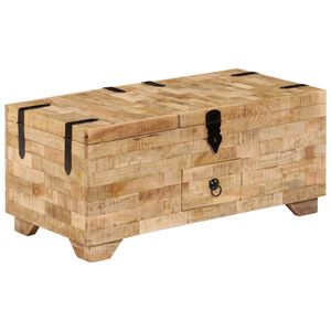 vidaXL Klubska mizica iz trdnega mangovega lesa 80x40x35 cm