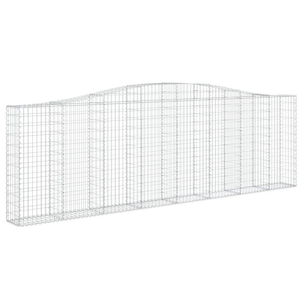 vidaXL Obokane gabion ko&scaron;are 8 kosov 400x30x120/140cm pocinkano železo